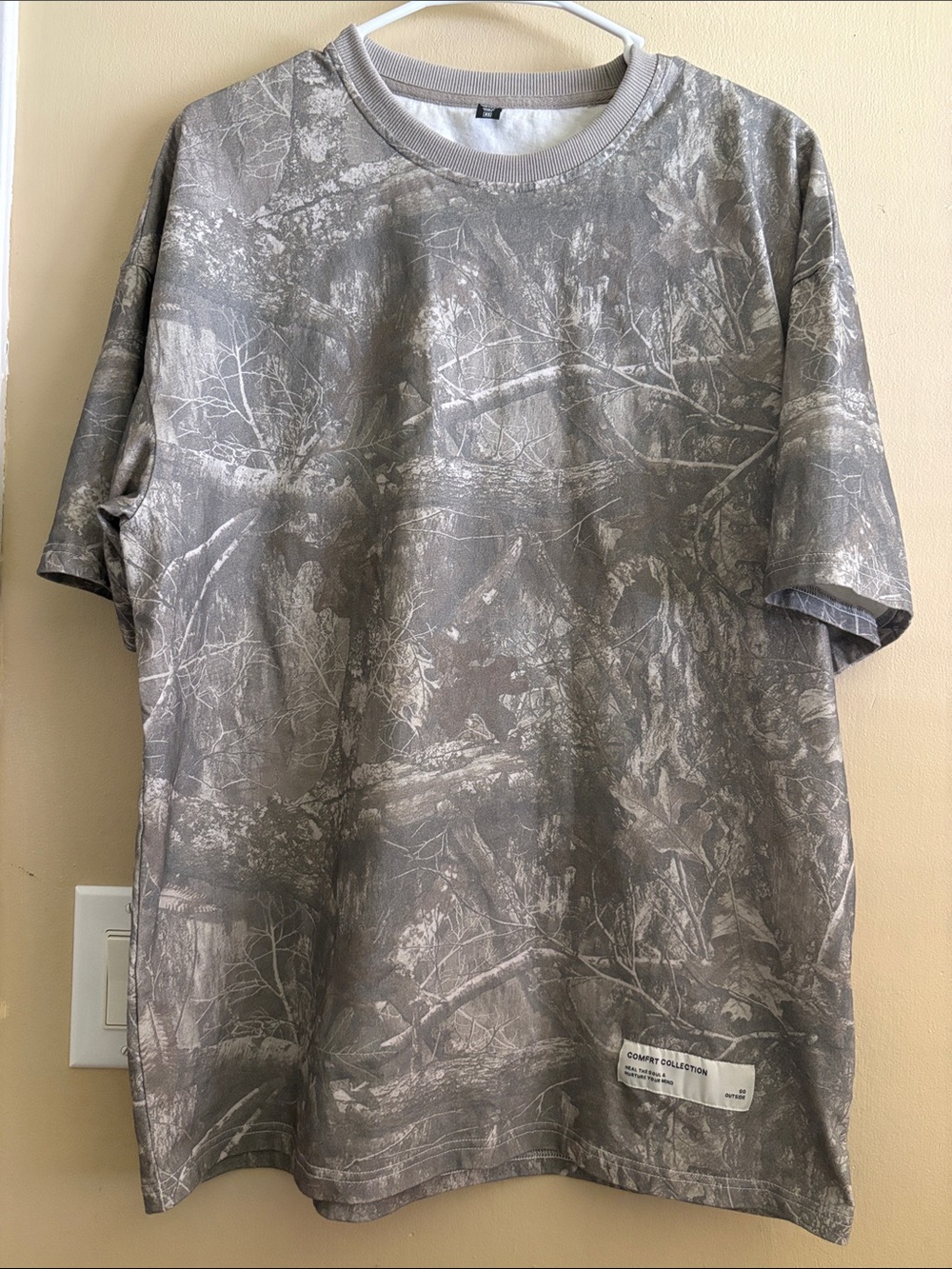 Men's Gray Camouflage Comfrt Short-Sleeve Shirt
